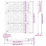 Puerta de jardín diseño de hojas de acero desgastado 105x130 cm von , Gartentore - Ref: Foro24-4100965, Preis: 211,53 €, Raba...