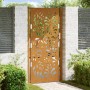 Puerta de jardín de acero desgastado diseño ondulado 105x205 cm de , Puertas de jardín - Ref: Foro24-4100978, Precio: 250,57 €