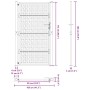 Puerta de jardín diseño en cruz de acero desgastado 105x180 cm by , garden gates - Ref: Foro24-4101007, Price: 261,25 €, Disc...