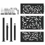 Puerta de jardín diseño llama acero negro 105x130 cm by , garden gates - Ref: Foro24-4100990, Price: 211,76 €, Discount: %