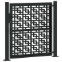Puerta de jardín diseño en cruz de acero negra 105x106 cm
