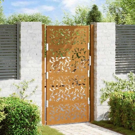 Puerta de jardín diseño de hojas de acero desgastado 105x180 cm von , Gartentore - Ref: Foro24-4100967, Preis: 261,65 €, Raba...