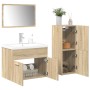 Juego de muebles de baño 4 pzas contrachapada roble Sonoma by , Bathroom furniture - Ref: Foro24-3325027, Price: 244,98 €, Di...
