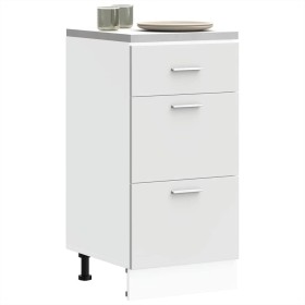 Armario bajo de madera de ingeniería blanco 40x46x81,5 cm de , Armarios de cocina - Ref: Foro24-854211, Precio: 88,32 €, Desc...