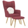 Sillón de relax con taburete tela rojo tinto by , Armchairs - Ref: Foro24-4016781, Price: 127,46 €, Discount: %