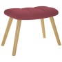 Sillón de relax con taburete tela rojo tinto by , Armchairs - Ref: Foro24-4016781, Price: 127,46 €, Discount: %