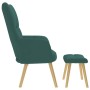 Sillón de relax con taburete tela verde oscuro by , Armchairs - Ref: Foro24-4016783, Price: 141,55 €, Discount: %