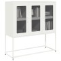 Aparador de acero laminado en frío blanco 100,5x39x107 cm by , Sideboards - Ref: Foro24-853409, Price: 135,36 €, Discount: %