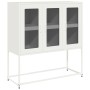Aparador de acero laminado en frío blanco 100,5x39x107 cm by , Sideboards - Ref: Foro24-853409, Price: 135,36 €, Discount: %