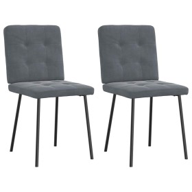 Sillas de comedor 2 unidades terciopelo gris oscuro by , dining chairs - Ref: Foro24-4101058, Price: 83,94 €, Discount: %