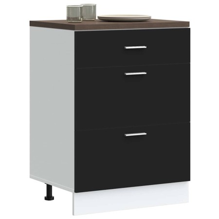Mueble bajo de cocina de madera de ingeniería negra von , Küchenschränke - Ref: Foro24-854251, Preis: 119,49 €, Rabatt: %