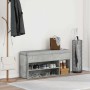 Banco zapatero madera de ingeniería gris hormigón 102x30,5x45cm von , Schuhregale und Schuhorganisatoren - Ref: Foro24-859139...