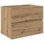 Mueble para lavabo con lavabo integrado y grifo roble artesanal by , bathroom vanities - Ref: Foro24-3328932, Price: 219,82 €...