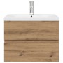 Mueble para lavabo con lavabo integrado y grifo roble artesanal by , bathroom vanities - Ref: Foro24-3328932, Price: 219,82 €...