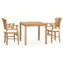 Set de comedor de jardín 3 pzas y cojines madera maciza de teca de vidaXL, Conjuntos de jardín - Ref: Foro24-3060010, Precio:...