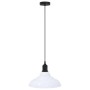 Lámpara colgante regulable altura E27 blanco brillante Ø 31cm by , Lamps - Ref: Foro24-4103442, Price: 32,28 €, Discount: %