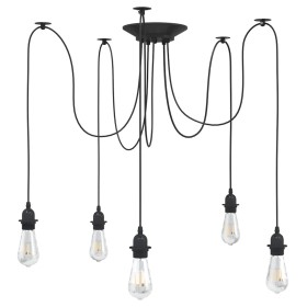 Lámpara colgante con 5 portalámparas E27 metal negro by , Lamps - Ref: Foro24-4103454, Price: 36,18 €, Discount: %