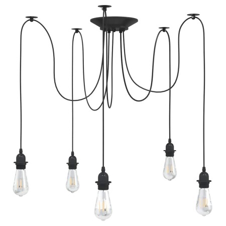 Lámpara colgante con 5 portalámparas E27 metal negro von , Lampen - Ref: Foro24-4103454, Preis: 36,18 €, Rabatt: %