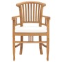 3-piece garden dining set with solid teak wood and cushions by vidaXL, Garden sets - Ref: Foro24-3060010, Price: 457,25 €, Di...