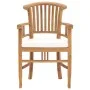 Set de comedor de jardín 3 pzas y cojines madera maciza de teca de vidaXL, Conjuntos de jardín - Ref: Foro24-3060010, Precio:...
