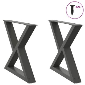 Patas para mesa de centro 2 uds acero antracita 60x(42-43,3) cm von , Tischbeine - Ref: Foro24-4012710, Preis: 84,65 €, Rabat...