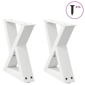 Patas para mesa de centro 2unidades acero blanco 40x(30-31,3)cm von , Tischbeine - Ref: Foro24-4012681, Preis: 67,32 €, Rabat...