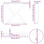 Patas para mesa de centro 2 uds acero negro 50x(42-43,3) cm de , Patas para mesas - Ref: Foro24-4012704, Precio: 93,63 €, Des...