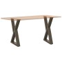 Patas para mesa de comedor 2 uds acero natural 50x(72-73,3) cm de , Patas para mesas - Ref: Foro24-4012719, Precio: 101,41 €,...