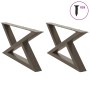 Patas para mesa centro 2 uds acero natural 70x(30-31,3)cm acero de , Patas para mesas - Ref: Foro24-4012695, Precio: 80,25 €,...