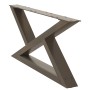 Patas para mesa centro 2 uds acero natural 70x(30-31,3)cm acero de , Patas para mesas - Ref: Foro24-4012695, Precio: 80,25 €,...