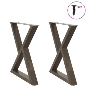 Patas para mesa de comedor 2 uds acero natural 70x(72-73,3) cm von , Tischbeine - Ref: Foro24-4012727, Preis: 131,82 €, Rabat...