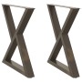 Patas para mesa de comedor 2 uds acero natural 70x(72-73,3) cm de , Patas para mesas - Ref: Foro24-4012727, Precio: 131,71 €,...
