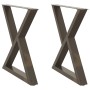 Patas para mesa de comedor 2 uds acero natural 80x(72-73,3) cm by , Table legs - Ref: Foro24-4012731, Price: 122,57 €, Discou...