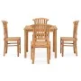 Conjunto de comedor para jardín 5 piezas madera maciza de teca de vidaXL, Conjuntos de jardín - Ref: Foro24-3060015, Precio: ...