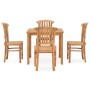 Conjunto de comedor para jardín 5 piezas madera maciza de teca von vidaXL, Gartensets - Ref: Foro24-3060015, Preis: 671,85 €,...