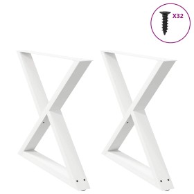 Patas para mesa de comedor 2 uds acero blanco 90x(72-73,3) cm von , Tischbeine - Ref: Foro24-4012733, Preis: 132,39 €, Rabatt: %