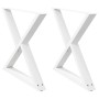 Patas para mesa de comedor 2 uds acero blanco 90x(72-73,3) cm by , Table legs - Ref: Foro24-4012733, Price: 132,39 €, Discoun...