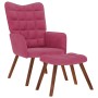 Sillón de relax con reposapiés terciopelo rojo tinto von , Sessel - Ref: Foro24-4016826, Preis: 136,49 €, Rabatt: %