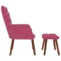Sillón de relax con reposapiés terciopelo rojo tinto von , Sessel - Ref: Foro24-4016826, Preis: 136,49 €, Rabatt: %