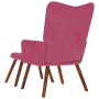 Sillón de relax con reposapiés terciopelo rojo tinto von , Sessel - Ref: Foro24-4016826, Preis: 136,49 €, Rabatt: %