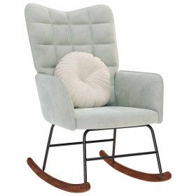 Silla mecedora de terciopelo gris claro von , Schaukelstühle - Ref: Foro24-4016832, Preis: 116,79 €, Rabatt: %