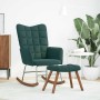 Mecedora con taburete de terciopelo verde oscuro von , Schaukelstühle - Ref: Foro24-4016845, Preis: 141,55 €, Rabatt: %