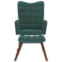 Mecedora con taburete de terciopelo verde oscuro von , Schaukelstühle - Ref: Foro24-4016845, Preis: 141,55 €, Rabatt: %