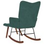 Mecedora con taburete de terciopelo verde oscuro von , Schaukelstühle - Ref: Foro24-4016845, Preis: 141,55 €, Rabatt: %