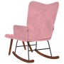 Mecedora con taburete de terciopelo rosa by , Rocking chairs - Ref: Foro24-4016847, Price: 184,37 €, Discount: %