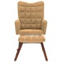 Mecedora con taburete de terciopelo marrón by , Rocking chairs - Ref: Foro24-4016851, Price: 140,53 €, Discount: %