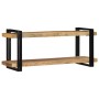Estante de pared madera maciza de mango 110x33x45 cm by , CD and DVD storage - Ref: Foro24-4017488, Price: 145,68 €, Discount: %