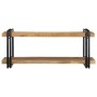 Estante de pared madera maciza de mango 110x33x45 cm by , CD and DVD storage - Ref: Foro24-4017488, Price: 145,68 €, Discount: %