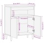 Aparador de madera maciza de mango 60x33x75 cm von , Sideboards - Ref: Foro24-4017817, Preis: 93,28 €, Rabatt: %