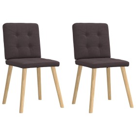 Sillas de comedor 2 unidades tela marrón oscuro von , Essstühle - Ref: Foro24-4101072, Preis: 79,09 €, Rabatt: %
